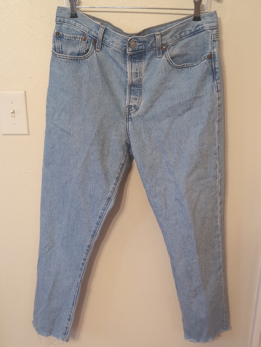 Levi's Light Blue Wedgie Straight-Leg Women's Jeans 32